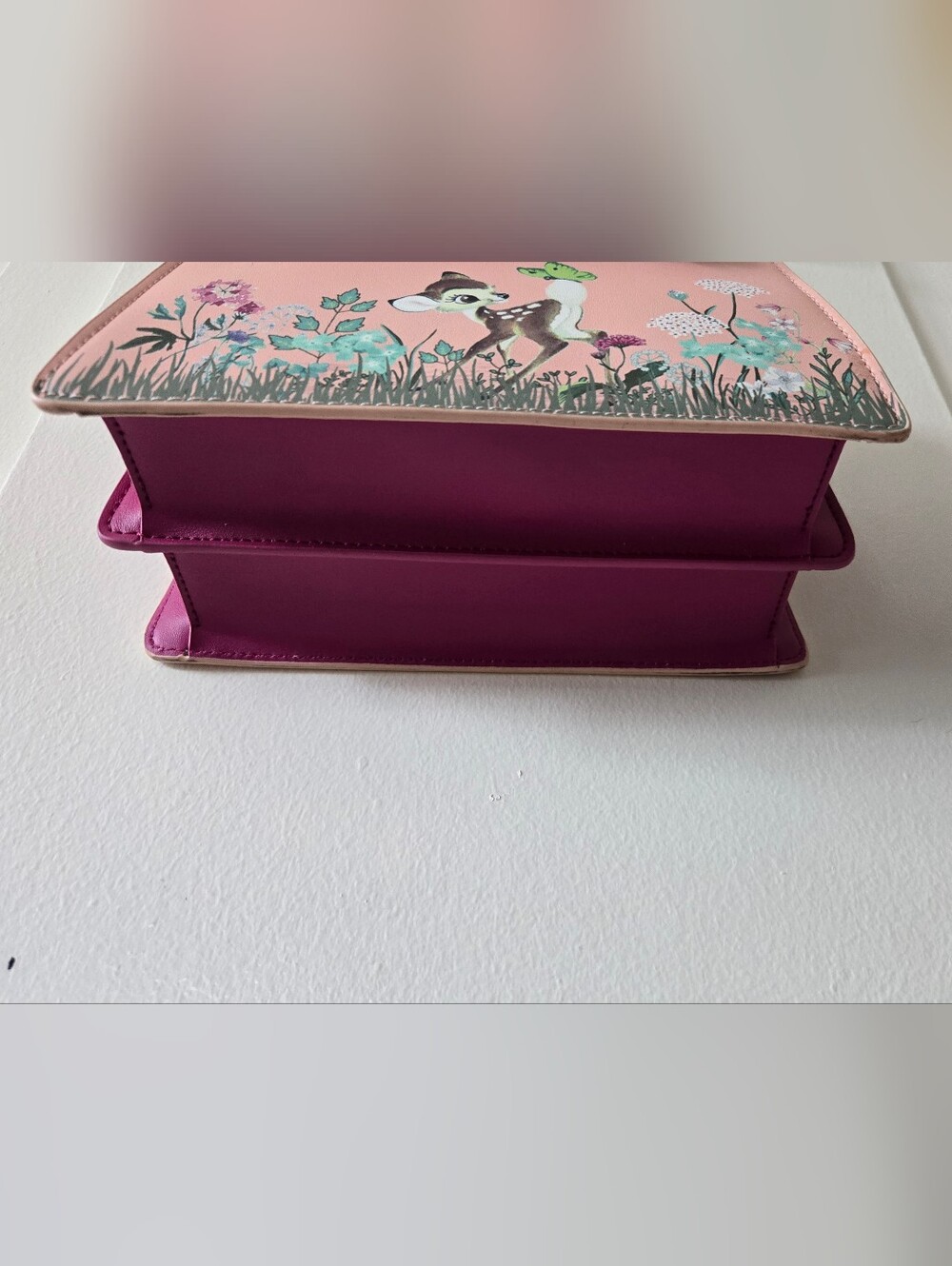 Disney Pink Bambi Floral Satchel with Scalloped Flap - Picture 2 of 7